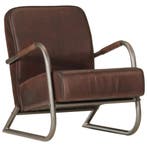 Fauteuil Leer Bruin | Retour Deal 70% | Woonkamer Blikvanger, Verzenden, Nieuw