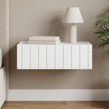 vidaXL Wandgemonteerde Zijtafel Wit 59 x 34,5 x 17 cm, Verzenden