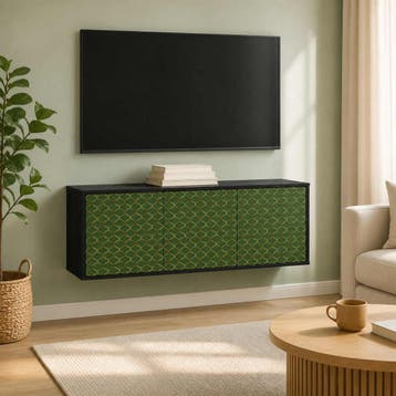 vidaXL Wand gemonteerd TV Kast GELEEN 102 x 33 x 40 cm Zwart, Verzenden