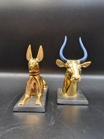 Lot de 2 statuettes « Les Trésors de Toutankhamon » –