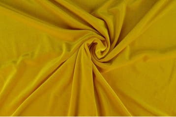 10 meter stretch fluweel - Geel, Hobby en Vrije tijd, Stoffen en Lappen, Verzenden, 120 cm of meer, Geel, Polyester