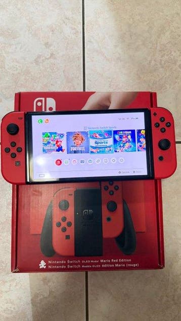 Nintendo - Switch - Nintendo Switch OLED Model Mario Red, Games en Spelcomputers, Nieuw