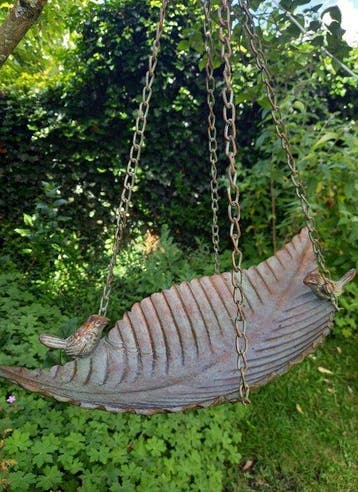 Vogelbad - Feeding place - 58 cm - Metal - Leaf shaped