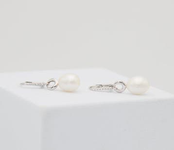 Boucles doreilles - 18 carats Or blanc Diamant (Naturelle)
