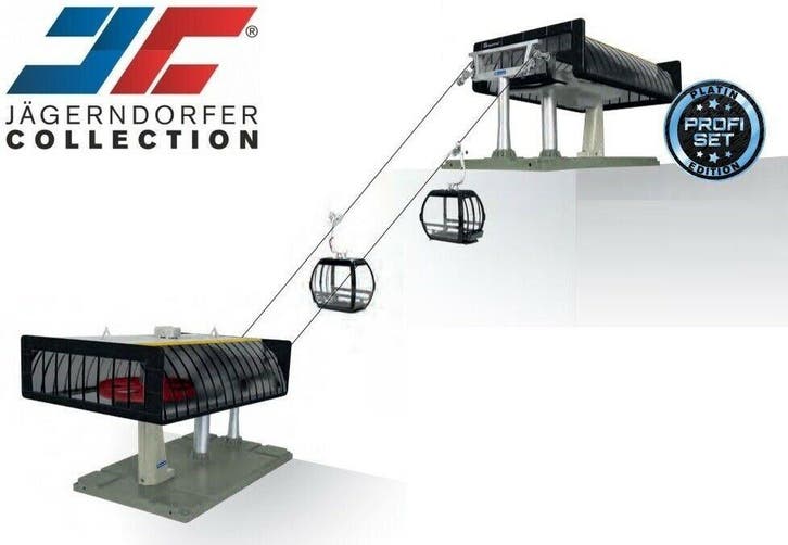 Jagerndorfer - 1/32 Kabelbaan Profi D-line Zwart/geel (?/23), Diversen, Kerst, Nieuw, Verzenden
