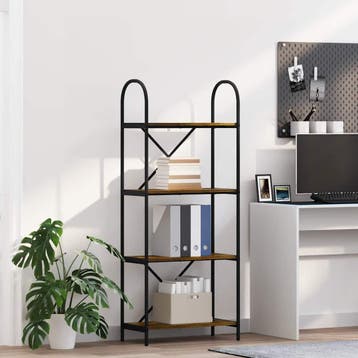 vidaXL Boekenplank 4-laags 60 x 30 x 146 cm Bewerkt hout, Verzenden, Nieuw