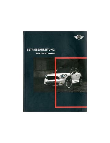 2010 MINI COUNTRYMAN INSTRUCTIEBOEKJE DUITS, Ophalen of Verzenden