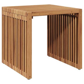Tuin bijzettafel teak | Tweede kansje | OP=OP, Tuin en Terras, Verzenden, Gebruikt, Vierkant, Teakhout