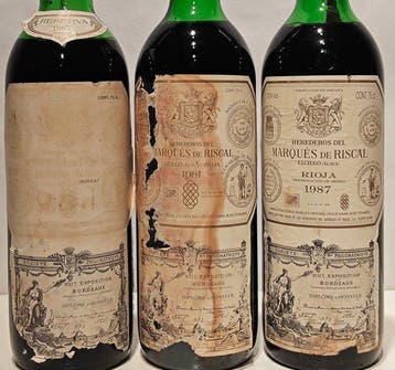 1964, 1981, 1987 Marques de Riscal - Rioja Reserva, Crianza, Verzamelen, Nieuw