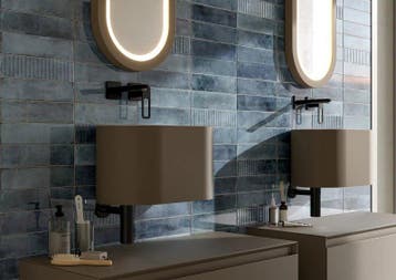 Wandtegel Blauw 7,5x30cm (Muurtegels, Afbouwmaterialen), Doe-het-zelf en Bouw, Tegels, Nieuw, 20 tot 40 cm, 10 m² of meer, Wandtegels