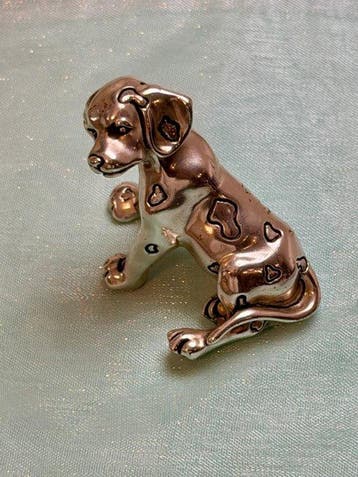 Beeldje - Classic Dalmatian-style Dogs SET (2) - 925 zilver, Antiek en Kunst, Antiek | Zilver en Goud