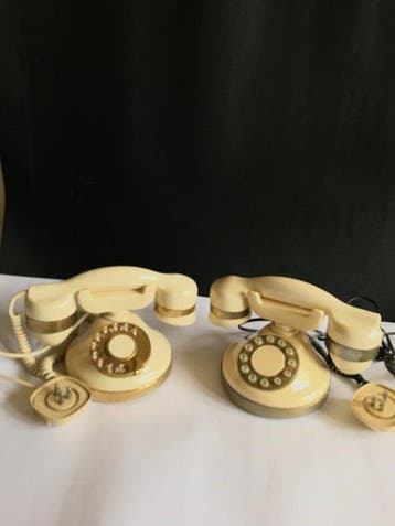 Telcer - Analoge telefoon - Messing, Plastic - Twee vintage