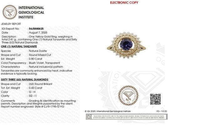 Anneau de mariage - 14 carats Or jaune - 2.41ct. tw., Bijoux, Sacs & Beauté, Bijoux anciens