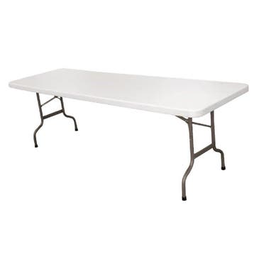 Inklapbare Buffettafel | Kunststof/Staal | Wit Blad | Grijs, Verzenden, Nieuw in verpakking