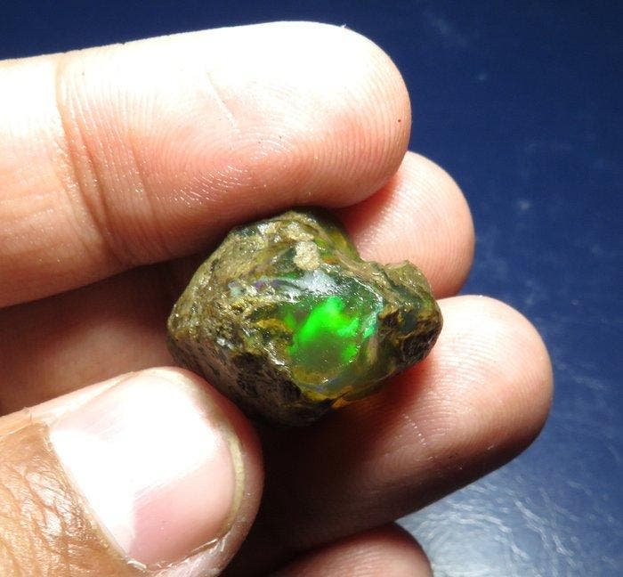 Opaal Ethiopische Opaal – ruwe steen, 25,70 ct,, Verzamelen, Mineralen en Fossielen
