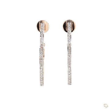 Boucles doreilles - 14 carats Or rose - 1.51ct. tw. Diamant, Nieuw