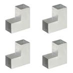 vidaXL Paalverbindingen 4 st L-vorm 91x91 mm gegalvaniseerd, Verzenden, Nieuw