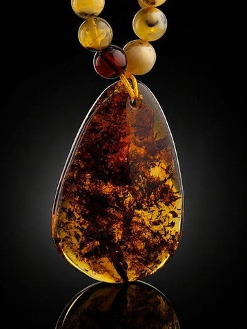 Mala Japa en ambre naturel - collier de perles dambre miel
