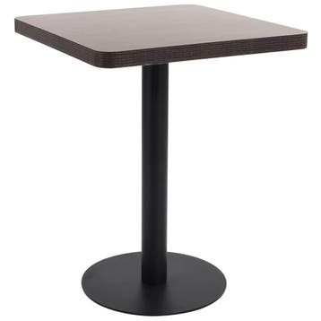 vidaXL Bistrotafel 60x60 cm MDF donkerbruin, Verzenden, Nieuw