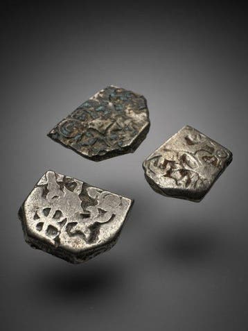 Âge du fer Pièces dargent karshapanas à poinçons – la plus, Antiquités & Art