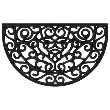 vidaXL Deurmat halfrond 45x75 cm rubber, Verzenden