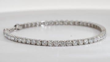 Zonder minimumprijs - Armband - 14 karaat Witgoud - 4.50ct., Nieuw