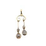 Gouden hanger met diamanten; Ca. 0,50 ct. (Hanger of bedel), Ophalen of Verzenden, Gebruikt, Goud, Overige merken