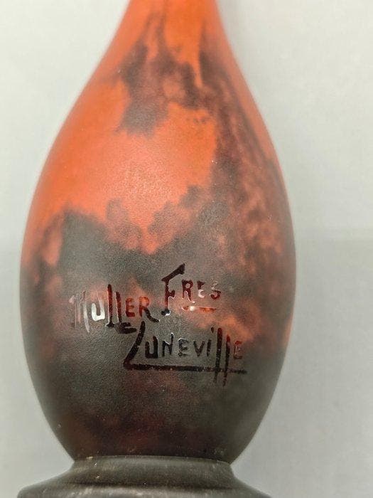 Muller Frères - Vaas - Glas, Antiquités & Art, Antiquités | Verre & Cristal