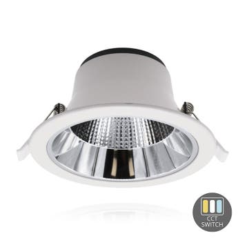 LED Downlight - Sia - CCT Switch - Ø120 - 15w - Wit, Huis en Inrichting, Verzenden, Nieuw
