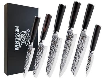 Veiling - Messerhai 6dlg Messenset RVS Tanoshi Black-Wood, Maison & Meubles, Cuisine | Ustensiles de cuisine
