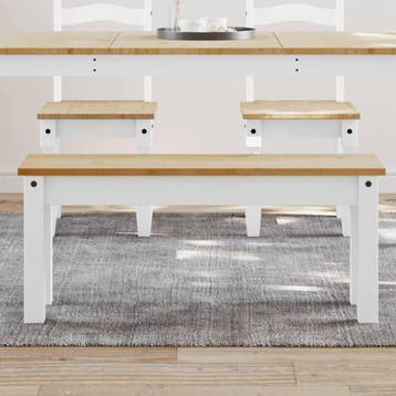 vidaXL Eetkamerbank Panama 105x30x45 cm massief grenenhout, Verzenden, Nieuw