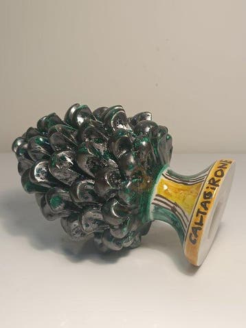 Sculptuuur voor buiten, Pigna di Caltagirone H 15 - 15 cm -