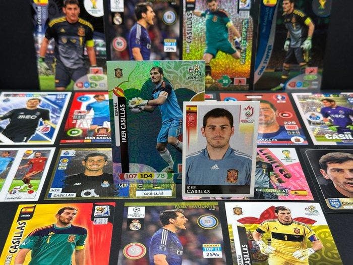 Panini - Iker Casillas - 18x Stickers & Cards - Barcelona /, Verzamelen, Stickers