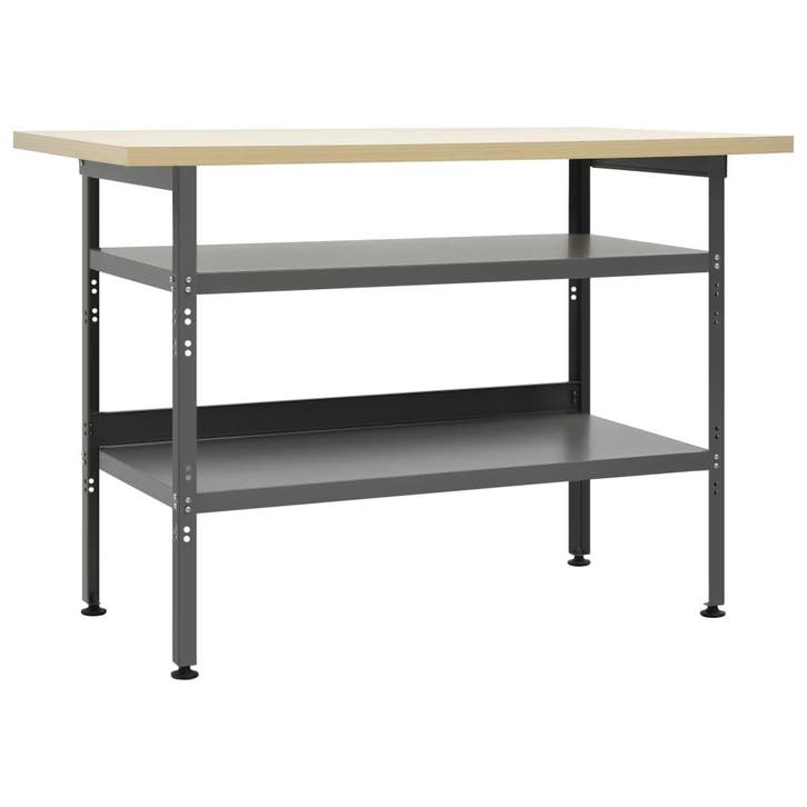 vidaXL Werkbank 120x60x85 cm staal grijs, Doe-het-zelf en Bouw, Werkbanken, Nieuw, Verzenden