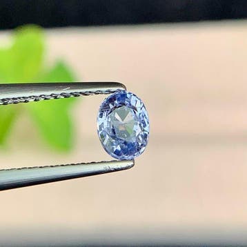 Zonder minimumprijs - 1 pcs Blauw, Violet Saffier - 0.75 ct
