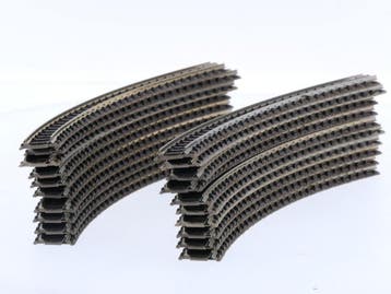 Schaal N Fleischmann 9120 gebogen rails R1 Radius 192 mm..., Ophalen of Verzenden, Rails