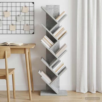 vidaXL Boom Boekenkast 6-Tier 30 x 18 x 100 cm Bewerkt hout, Verzenden