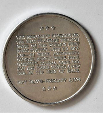 Skylab Medaillon 1973–1974, medaille van metaal die in de