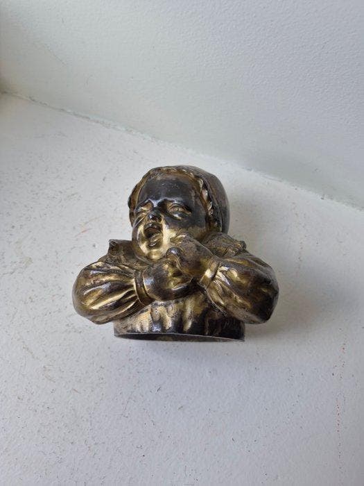 sculptuur, Lenfant au bonnet - 13 cm - Zinklegering, Antiek en Kunst, Curiosa en Brocante