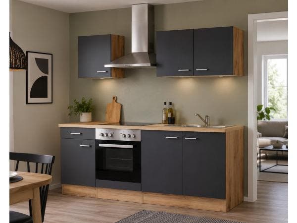 Veiling - Design Keuken - Jerome - Antraciet, Maison & Meubles, Cuisine | Cuisines complètes