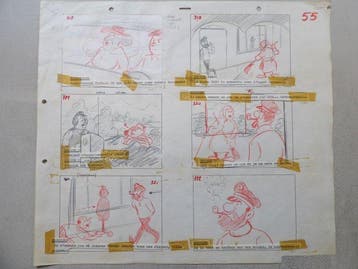 Tintin - Storyboard - Le Lac aux requins - (années 70) - 1, Boeken, Stripverhalen, Nieuw