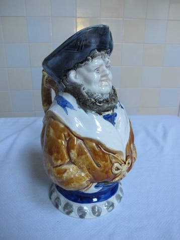 Faiencerie de Nimy - Kan - Grote antieke Barbotine of