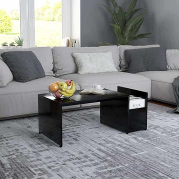 vidaXL Salontafel 90x45x35 cm bewerkt hout zwart, Huis en Inrichting, Verzenden, Nieuw