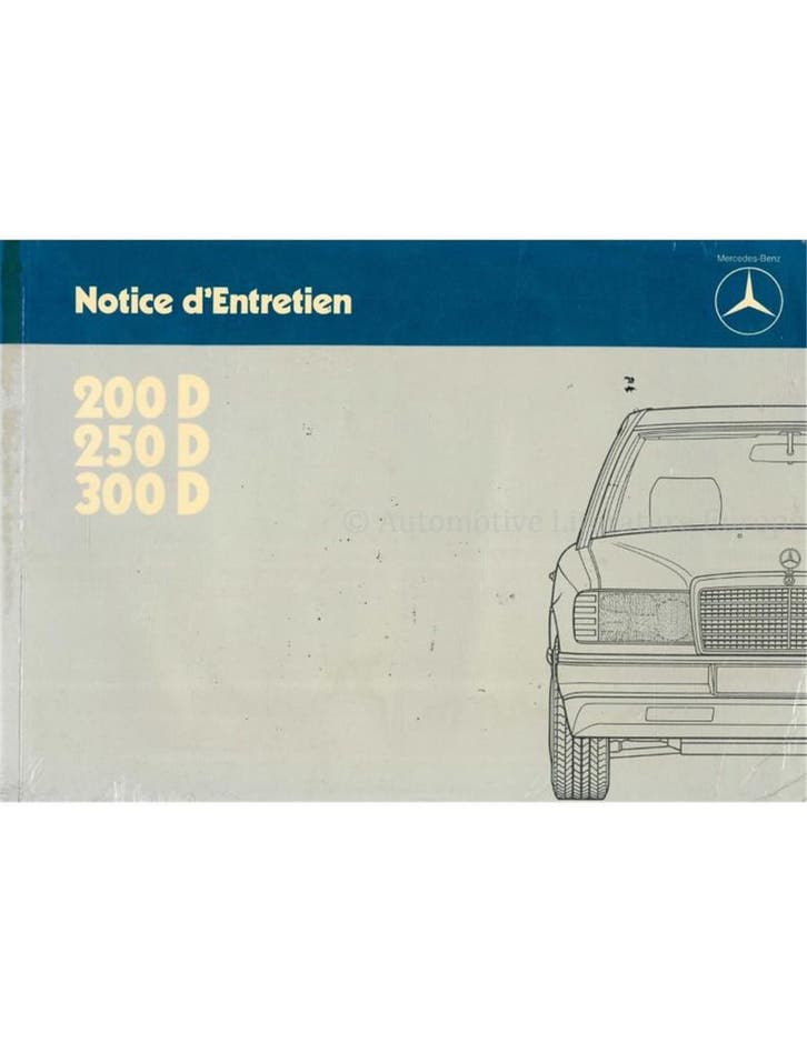 1985 MERCEDES BENZ E KLASSE DIESEL INSTRUCTIEBOEKJE FRANS, Autos : Divers, Modes d'emploi & Notices d'utilisation