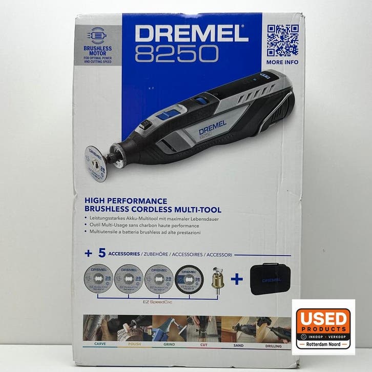 Dremel multitool 8250JA incl. luxe opbergtas en 5 SpeedClick, Bricolage & Construction, Outillage | Autres Machines, Envoi