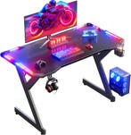 Gaming bureau - Gaming desk - Gaming tafel - 100x60 cm - Zwa, Huis en Inrichting, Bureaus, Verzenden, Nieuw