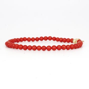 Corail - 18 carats - Or jaune - Bracelet
