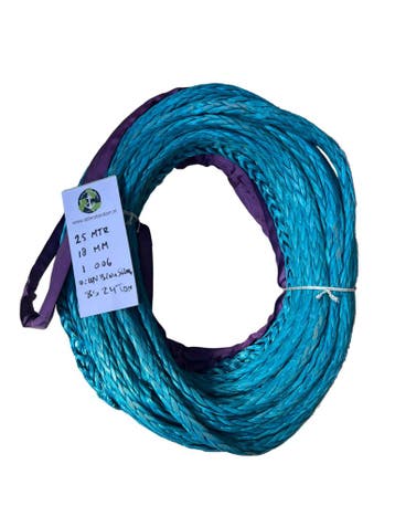 Ocean Blue Shark Line HMPE 25MTR 18 MM 24Ton 1 bekleed Oo..., Verzenden, Nieuw