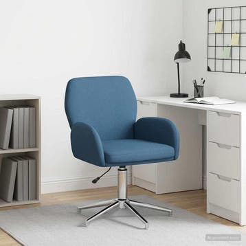 vidaXL Draaistoel Stof 54 x 58 x 90 cm Blauw, Verzenden, Nieuw