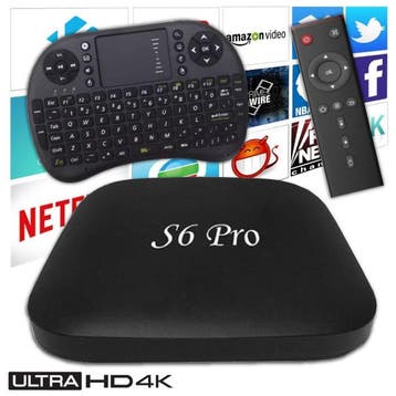 S6 Pro 4K TV Box Mediaspeler Android Kodi - 2GB RAM - 16GB, Verzenden